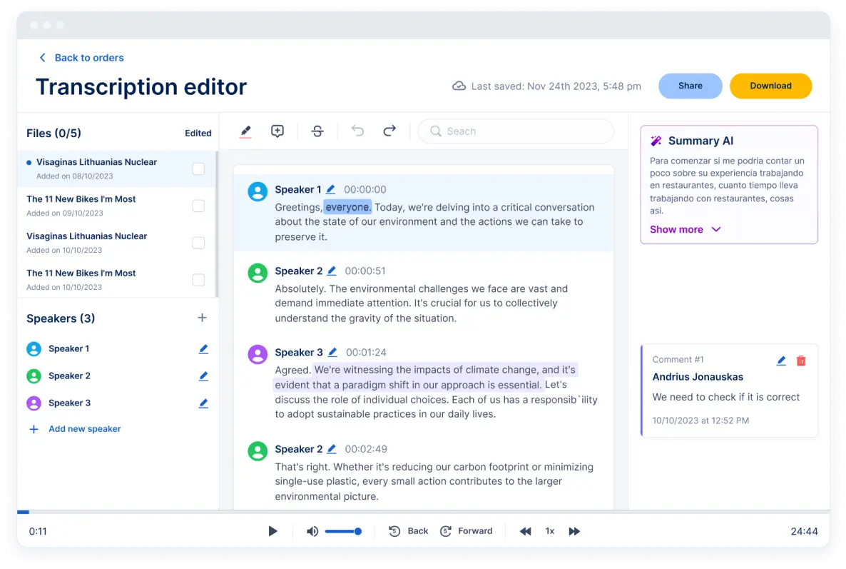 overview editor